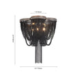 Load image into Gallery viewer, Farmhouze Light-5-Light Statement Draped Chain Flush Mount Ceiling Light-Ceiling Light-5-Light-Chrome
