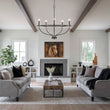 Load image into Gallery viewer, Farmhouze Light-6-Light Metal Candle Style Chandelier-Chandelier-Black-