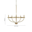 Load image into Gallery viewer, Farmhouze Light-6-Light Metal Candle Style Chandelier-Chandelier-Brass-