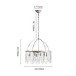 Load image into Gallery viewer, Farmhouze Light-6-Light Round Antique Silver Crystal Chandelier-Chandelier-Silver-6-Light