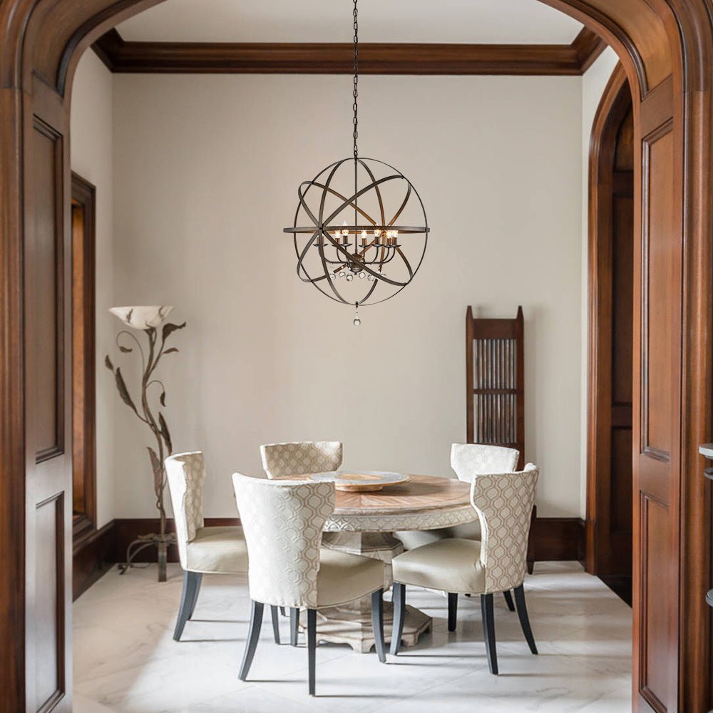 Rustic orb chandelier 2025