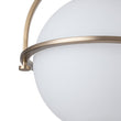 Load image into Gallery viewer, Farmhouze Light-Brass 1-Light Opal Glass Globe Semi Flush Mount-Ceiling Light-Brass-1-Light