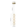 Load image into Gallery viewer, Farmhouze Light-Brass 4-Light LED Milky Glass Dango Globe Pendant Light-Pendant-Brass-4-Light