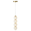 Load image into Gallery viewer, Farmhouze Light-Brass 4-Light LED Milky Glass Dango Globe Pendant Light-Pendant-Brass-4-Light