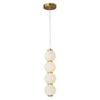Load image into Gallery viewer, Farmhouze Light-Brass 4-Light LED Milky Glass Dango Globe Pendant Light-Pendant-Brass-4-Light