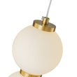 Load image into Gallery viewer, Farmhouze Light-Brass 4-Light LED Milky Glass Dango Globe Pendant Light-Pendant-Brass-4-Light