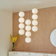 Load image into Gallery viewer, Farmhouze Light-Brass 4-Light LED Milky Glass Dango Globe Pendant Light-Pendant-Brass-4-Light