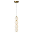 Load image into Gallery viewer, Farmhouze Light-Brass 4-Light LED Milky Glass Dango Globe Pendant Light-Pendant-Brass-4-Light