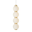 Load image into Gallery viewer, Farmhouze Light-Brass 4-Light LED Milky Glass Dango Globe Pendant Light-Pendant-Brass-4-Light