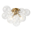 Load image into Gallery viewer, Farmhouze Light-Brass Glass Globe Cluster Bubble Semi-Flush Mount-Ceiling Light-Brass-