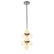 Load image into Gallery viewer, Farmhouze Light-Chrome Grape Layer Frosted Glass Globe Pendant Light-Pendant-Chrome-