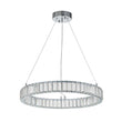 Load image into Gallery viewer, Farmhouze Light-Contemporary Dimmable LED Crystal Ring Pendant-Chandelier-Chrome-
