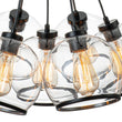 Load image into Gallery viewer, Farmhouze Light-Danish 7-Light Black Cluster Glass Dome Pendant-Chandelier-7-Light-