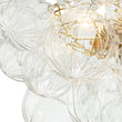 Load image into Gallery viewer, Farmhouze Light-Decorative Pattern Glass Globe Cluster Flush Mount-Chandelier-3-Lt-Brass (Pre-Order)