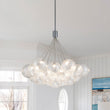 Load image into Gallery viewer, Farmhouze Light-Dimmable LED Swirled Glass Globe Bubble Pendant-Chandelier-Chrome-