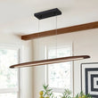 Load image into Gallery viewer, Farmhouze Light-Dimmable Warm LED Walnut Wood Linear Pendant Light-Chandelier-Walnut-