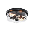 Load image into Gallery viewer, Farmhouze Light-Drum Hammered Glass Flush Mount-Ceiling Light--