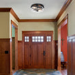 Load image into Gallery viewer, Farmhouze Light-Drum Hammered Glass Flush Mount-Ceiling Light--
