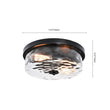 Load image into Gallery viewer, Farmhouze Light-Drum Hammered Glass Flush Mount-Ceiling Light--