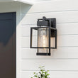 Load image into Gallery viewer, Farmhouze Light-Farmhouse 1-Light Hammered Glass Outdoor Wall Lantern-Wall Sconce-1 Pack-