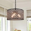 Load image into Gallery viewer, Farmhouze Light-Farmhouse 3-Light Crystal Drum Pendant Light-Pendant--