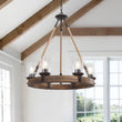 Load image into Gallery viewer, Farmhouze Light-Farmhouse 6 Light Circular Chandelier-Chandelier--