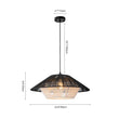 Load image into Gallery viewer, Farmhouze Light-Farmhouse Bohemian 1-Light Rope Cage Pendant Light-Chandelier-1-Light-Black+White