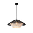 Load image into Gallery viewer, Farmhouze Light-Farmhouse Bohemian 1-Light Rope Cage Pendant Light-Chandelier-1-Light-Black+White