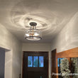 Load image into Gallery viewer, Farmhouze Light-Farmhouse Glass Lantern Semi Flush Mount-Ceiling Light--