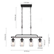 Load image into Gallery viewer, Farmhouze Light-Farmhouse Glass Mason Jar Linear Pendant Light-Pendant--