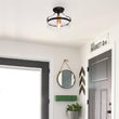 Load image into Gallery viewer, Farmhouze Light-Farmhouse Glass Semi Flush Mount-Ceiling Light--