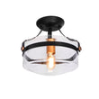 Load image into Gallery viewer, Farmhouze Light-Farmhouse Glass Semi Flush Mount-Ceiling Light--