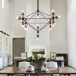 Load image into Gallery viewer, Farmhouze Light-Farmhouse Globe Shade Glass Chandelier-Chandelier-15 Lights-