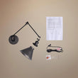 Load image into Gallery viewer, Farmhouze Light-Farmhouse Gold Swing Arm Wall Sconce-Wall Sconce-Black-