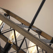 Load image into Gallery viewer, Farmhouze Light-Farmhouse Rectangle Wood Cage 5 Light Cross-iron Chandelier-Chandelier--
