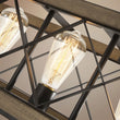 Load image into Gallery viewer, Farmhouze Light-Farmhouse Rectangle Wood Cage 5 Light Cross-iron Chandelier-Chandelier--