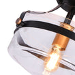 Load image into Gallery viewer, Farmhouze Light-Farmhouse Round Glass Semi Flush Mount-Ceiling Light--