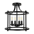 Load image into Gallery viewer, Farmhouze Light-Farmhouse Round Lantern Semi Flush Mount-Ceiling Light--
