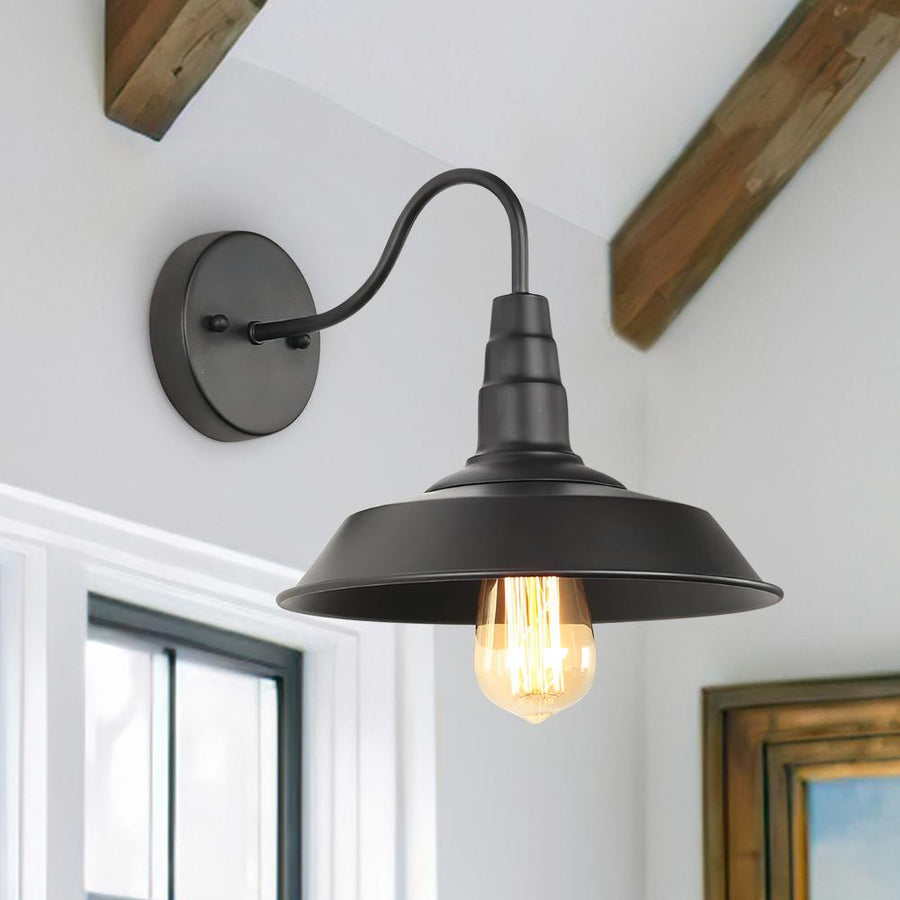 Farmhouze Light-Farmhouse Rustic Brushed Black Wall Sconce-Wall Sconce--