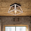 Load image into Gallery viewer, Farmhouze Light-Farmhouse Square Cage Flush Mount Ceiling Light-Ceiling Light-White-