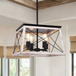 Load image into Gallery viewer, Farmhouze Light-Farmhouse Trapezoid Hanging 4 Light Chandelier-Chandelier-White-