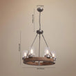 Load image into Gallery viewer, Farmhouze Light-Farmhouse Wood Wagon Wheel Chandelier-Chandelier--