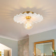 Load image into Gallery viewer, Farmhouze Light-French Farmhouse Ceramic Brass 1-Light Ceiling Light-Ceiling Light-Antique Brass-