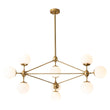 Load image into Gallery viewer, Farmhouze Light-Geometric Opal Glass Globe 10-Light Chandelier-Chandelier-Black-10-Light