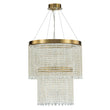 Load image into Gallery viewer, Farmhouze Light-Glam 2-Tier LED Brass Round Fringe Crystal Chandelier-Chandelier-Brass-