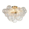 Load image into Gallery viewer, Farmhouze Light-Glam 3-Light Swirled Glass Globe Bubble Flush Mount Chandelier-Chandelier-3-Light-Nickel
