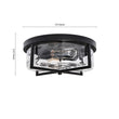 Load image into Gallery viewer, Farmhouze Light-Hammered Glass Metal Black Flush Mount-Ceiling Light--