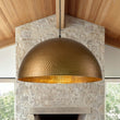 Load image into Gallery viewer, Farmhouze Light-Industrial 1-Light Hammered Oversized Metal Dome Pendant-Chandelier-Aged Brass-23in