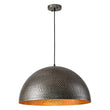 Load image into Gallery viewer, Farmhouze Light-Industrial 1-Light Hammered Oversized Metal Dome Pendant-Chandelier-Dark Silver-23in