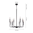 Load image into Gallery viewer, Farmhouze Light-Industrial 8-Light Simple Metal Chandelier-Chandelier--